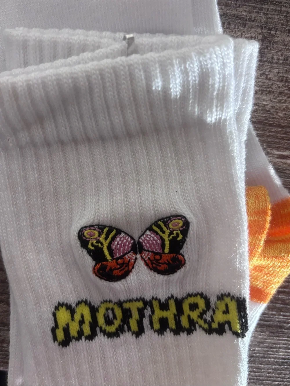Mothra Socks with Embroidery